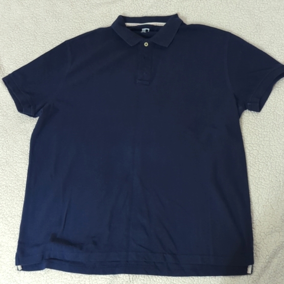 PREPPY! Men's JCPENNY Blue Short Sleeve 3 Button Collar Polo Shirt - Picture 2 of 5